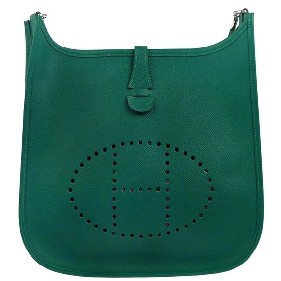Hermes Handbags - Hermes Malachite Epsom Evelyne 3 29 PM Shoulder Bag BA□Q 117404